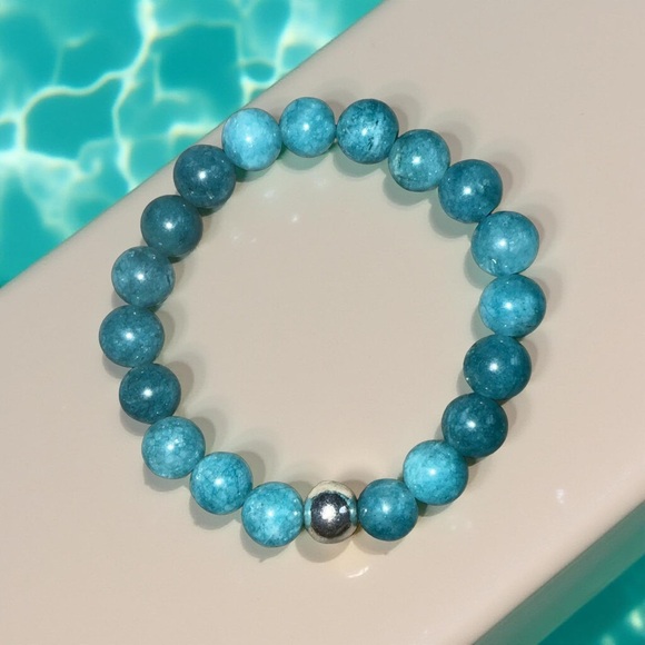 💥Sale 10mm Amazonite Bracelet 🩵 - Picture 1 of 2